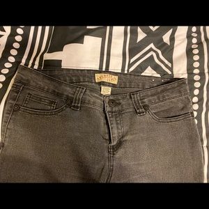 Black denim skinny jeans